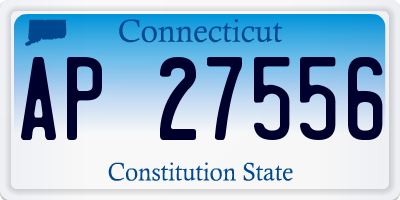 CT license plate AP27556