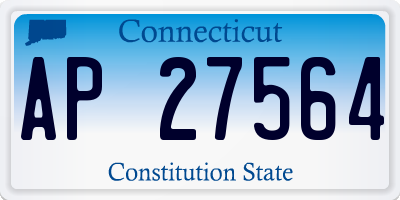 CT license plate AP27564
