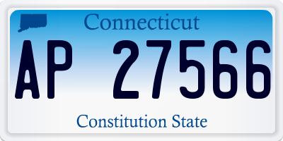 CT license plate AP27566