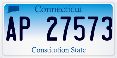CT license plate AP27573