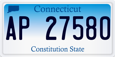 CT license plate AP27580