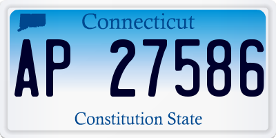 CT license plate AP27586