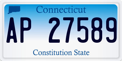 CT license plate AP27589