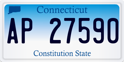 CT license plate AP27590