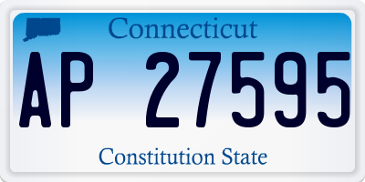 CT license plate AP27595