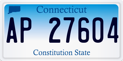 CT license plate AP27604