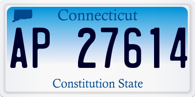 CT license plate AP27614