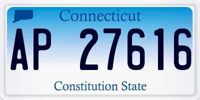 CT license plate AP27616