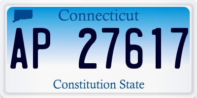 CT license plate AP27617