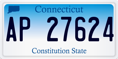 CT license plate AP27624