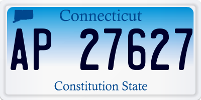 CT license plate AP27627