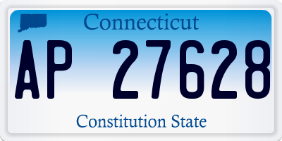 CT license plate AP27628