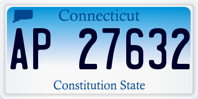 CT license plate AP27632
