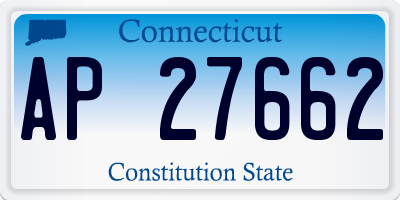 CT license plate AP27662