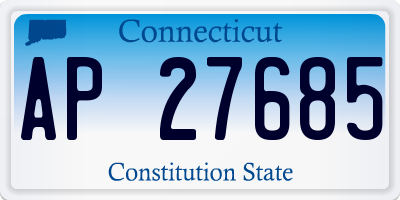 CT license plate AP27685