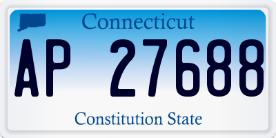 CT license plate AP27688