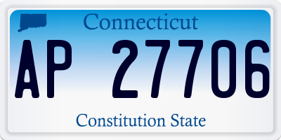 CT license plate AP27706