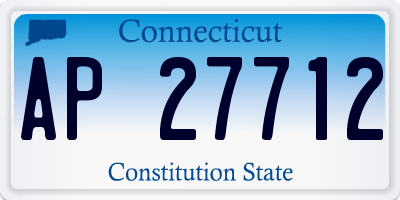 CT license plate AP27712