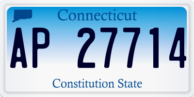 CT license plate AP27714