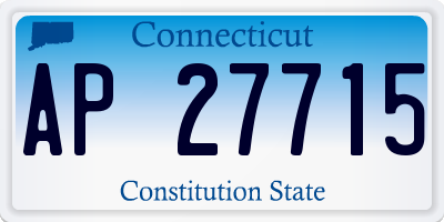 CT license plate AP27715