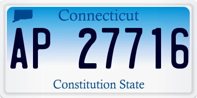 CT license plate AP27716