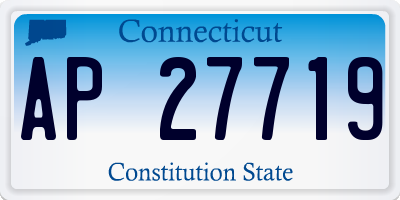 CT license plate AP27719