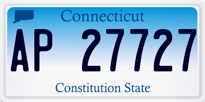 CT license plate AP27727