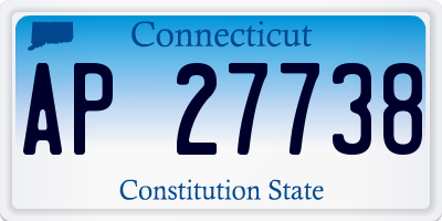 CT license plate AP27738