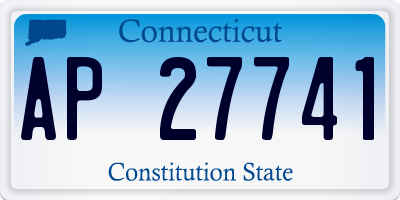 CT license plate AP27741