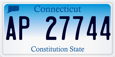 CT license plate AP27744