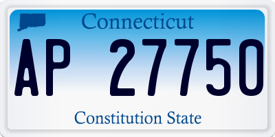 CT license plate AP27750
