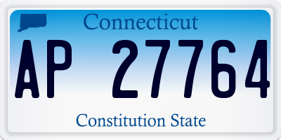 CT license plate AP27764