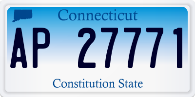 CT license plate AP27771