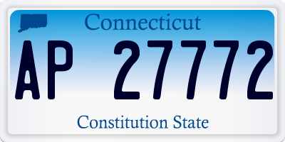 CT license plate AP27772