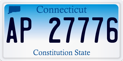 CT license plate AP27776