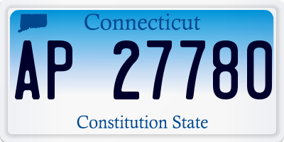 CT license plate AP27780