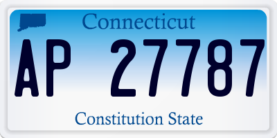 CT license plate AP27787