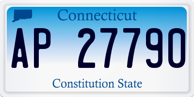 CT license plate AP27790