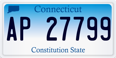 CT license plate AP27799