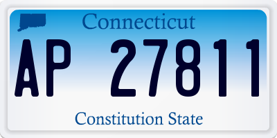 CT license plate AP27811