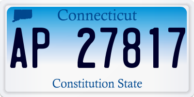 CT license plate AP27817