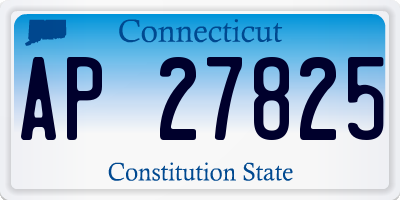 CT license plate AP27825