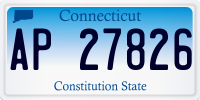 CT license plate AP27826