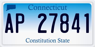 CT license plate AP27841