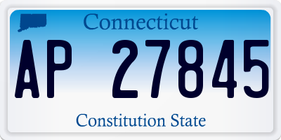 CT license plate AP27845