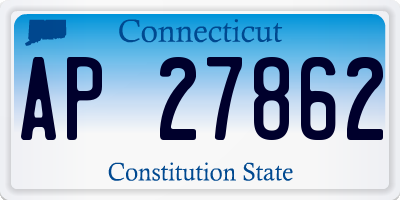 CT license plate AP27862