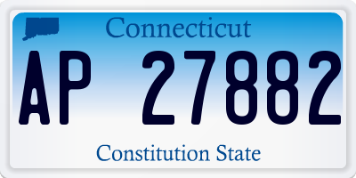 CT license plate AP27882