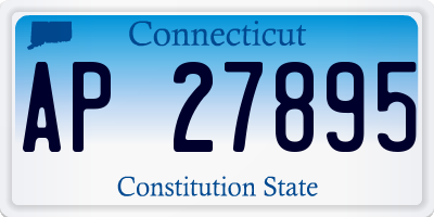 CT license plate AP27895