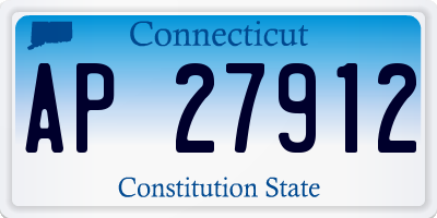 CT license plate AP27912