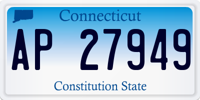 CT license plate AP27949
